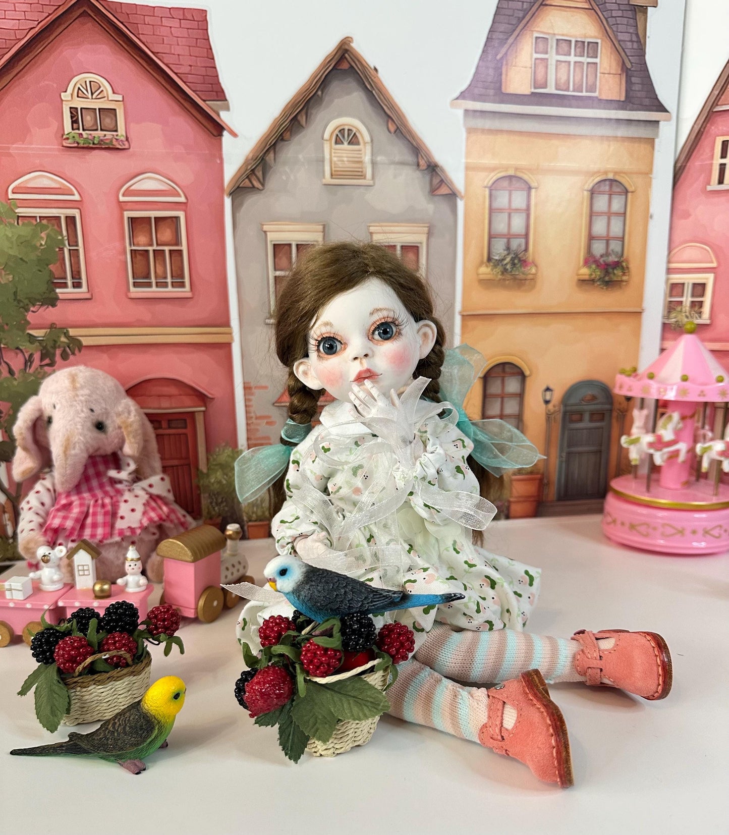 Lily — The Little Spring Town Doll 🌸 | OOAK BJD Doll | Handmade Ball Jointed Collectible
