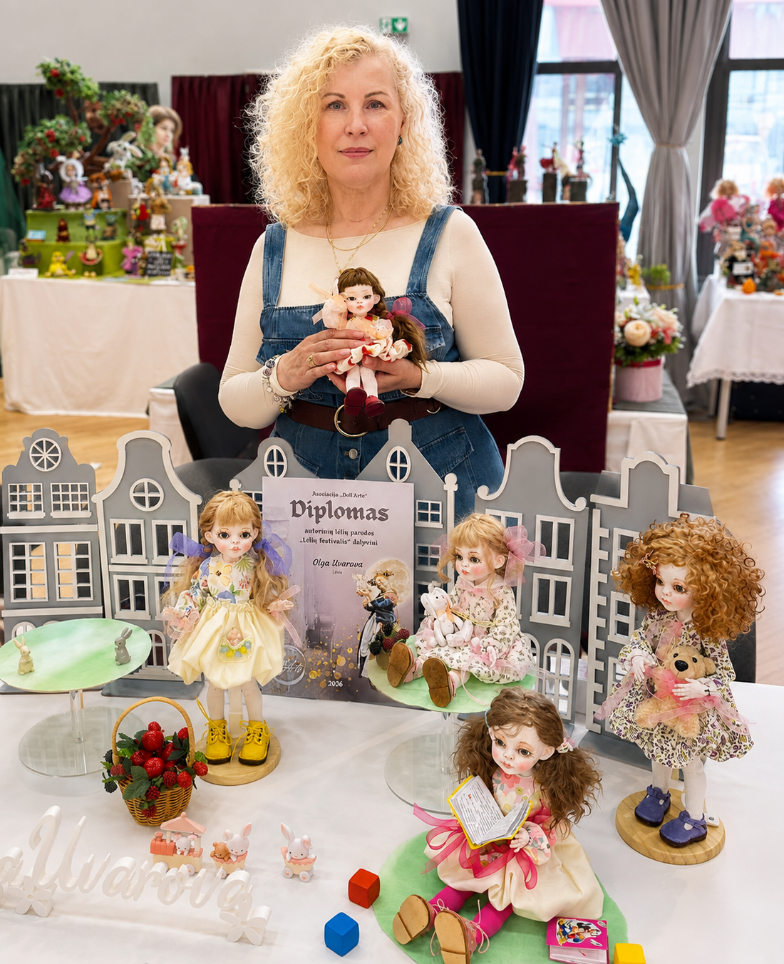 OOAK cold porcelain doll by Olga Uvarova at Lėlių Festivalis 2026, Vilnius