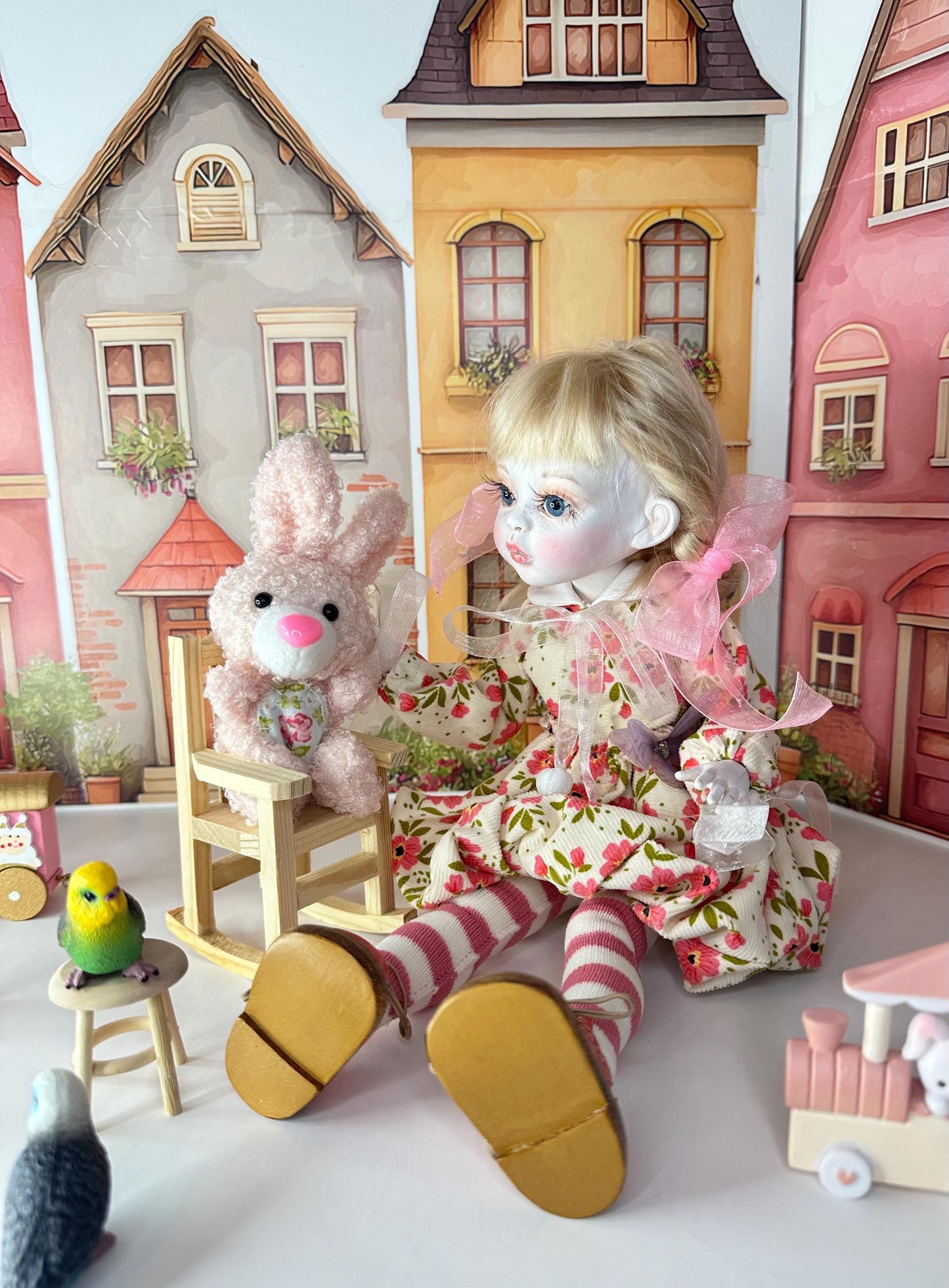 Rosie — The Little Berry Garden Doll 🍓 | OOAK BJD Doll | Handmade Ball Jointed Collectible - One of a Kind by Olga Uvarova