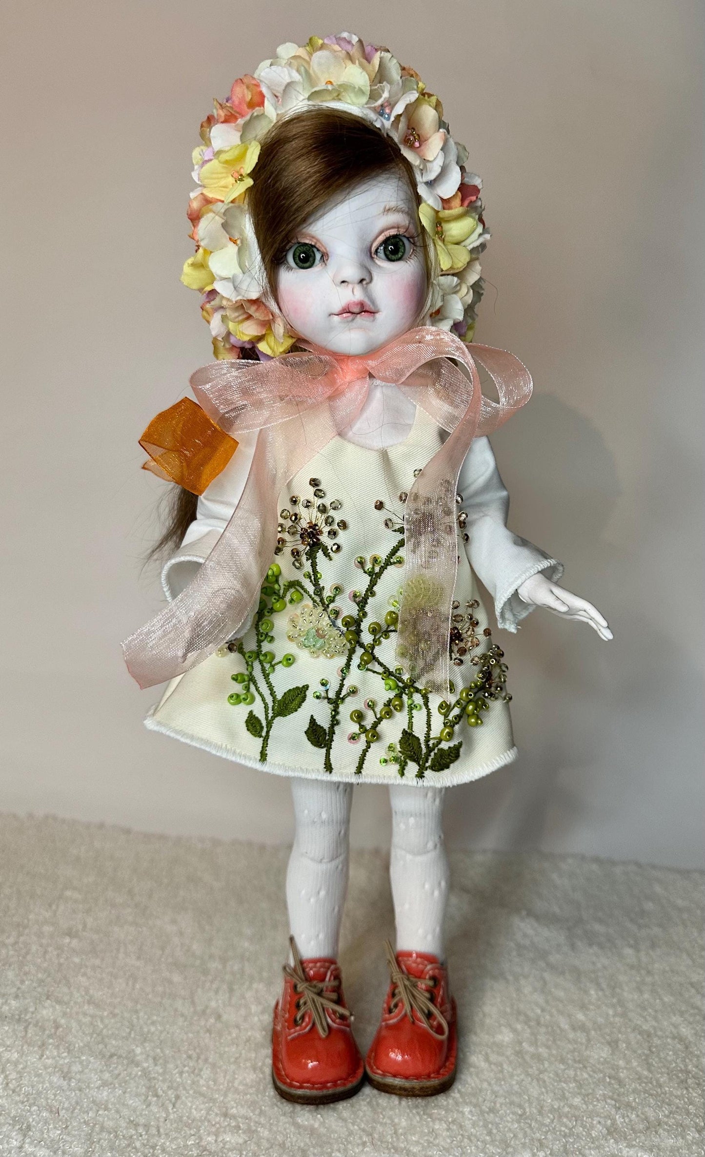 Willow — The Little Autumn Garden Doll 🍂 | OOAK BJD Doll | Handmade Ball Jointed Collectible
