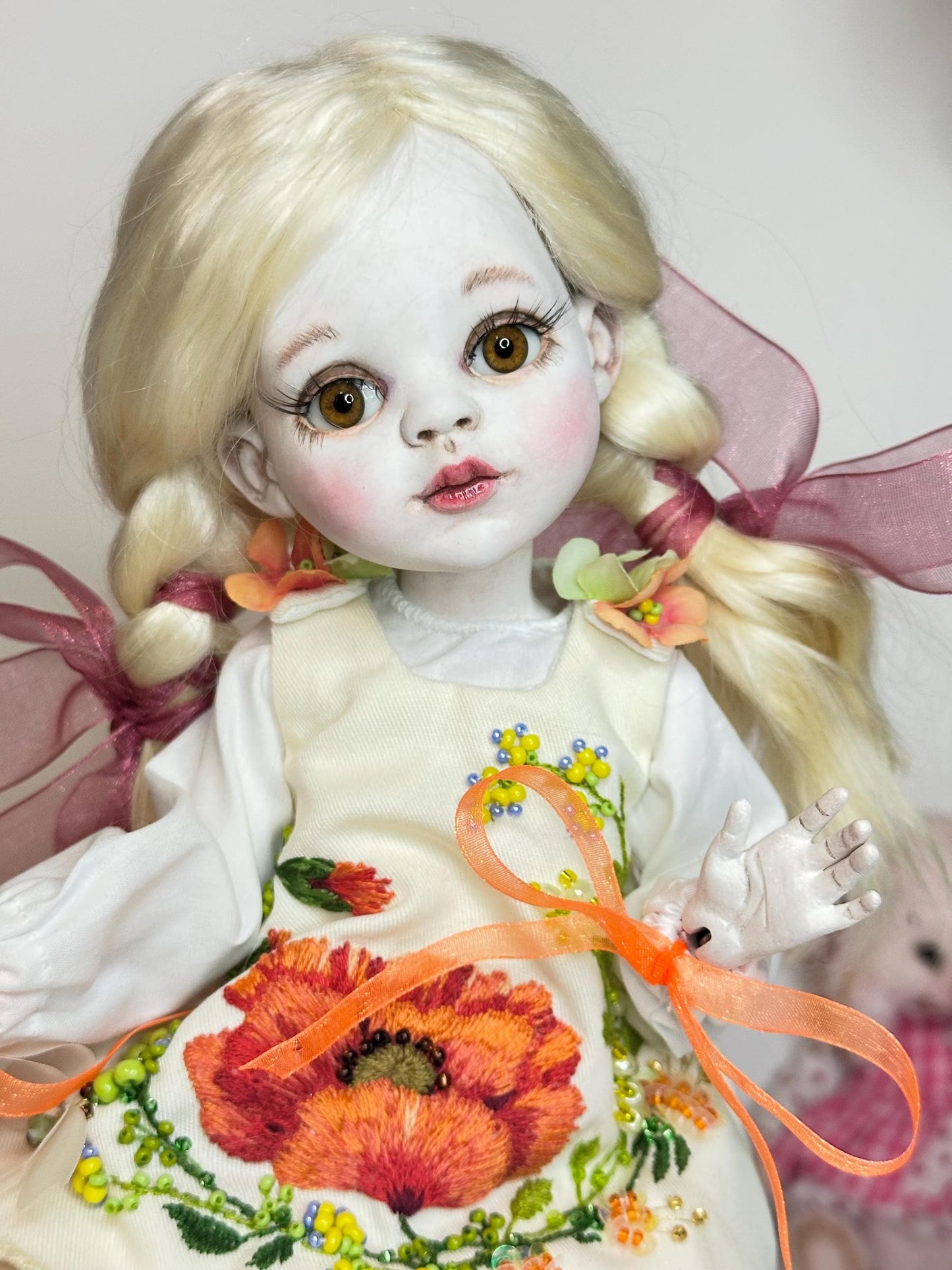 Poppy — The Little Meadow Doll 🌺 | OOAK BJD Doll | Handmade Ball Jointed Collectible