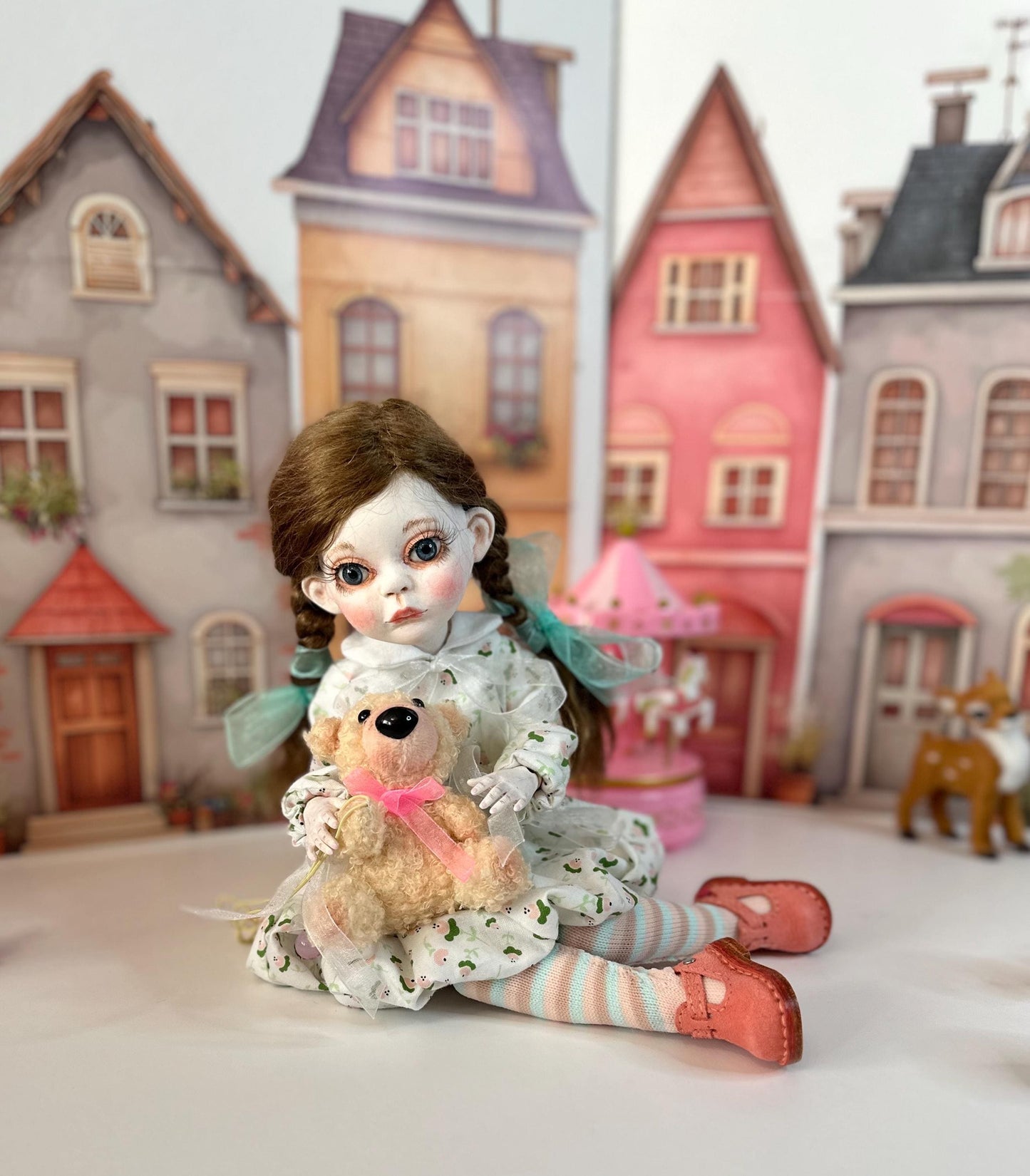Lily — The Little Spring Town Doll 🌸 | OOAK BJD Doll | Handmade Ball Jointed Collectible