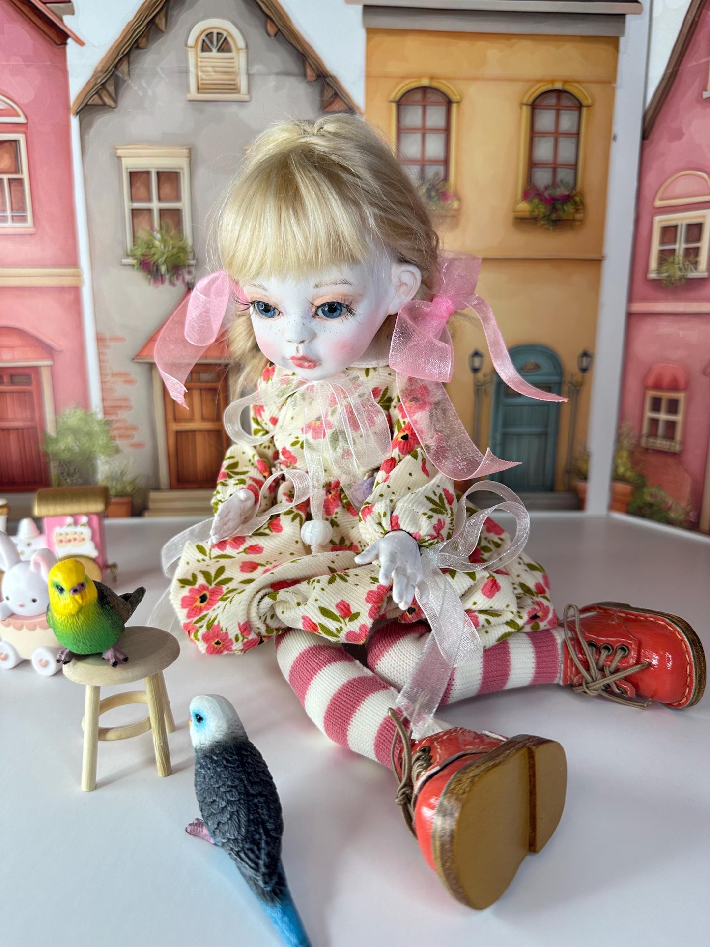 Rosie — The Little Berry Garden Doll 🍓 | OOAK BJD Doll | Handmade Ball Jointed Collectible - One of a Kind by Olga Uvarova