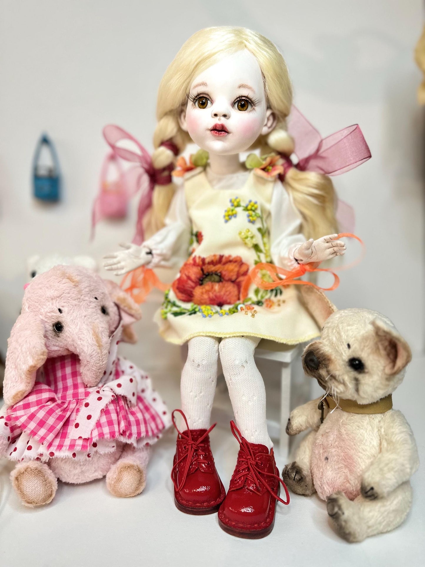 Poppy — The Little Meadow Doll 🌺 | OOAK BJD Doll | Handmade Ball Jointed Collectible