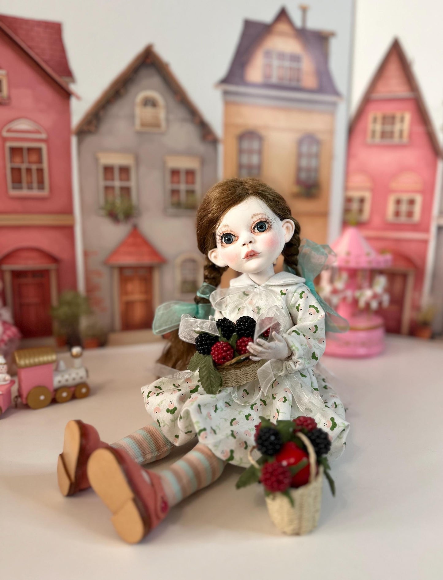 Lily — The Little Spring Town Doll 🌸 | OOAK BJD Doll | Handmade Ball Jointed Collectible