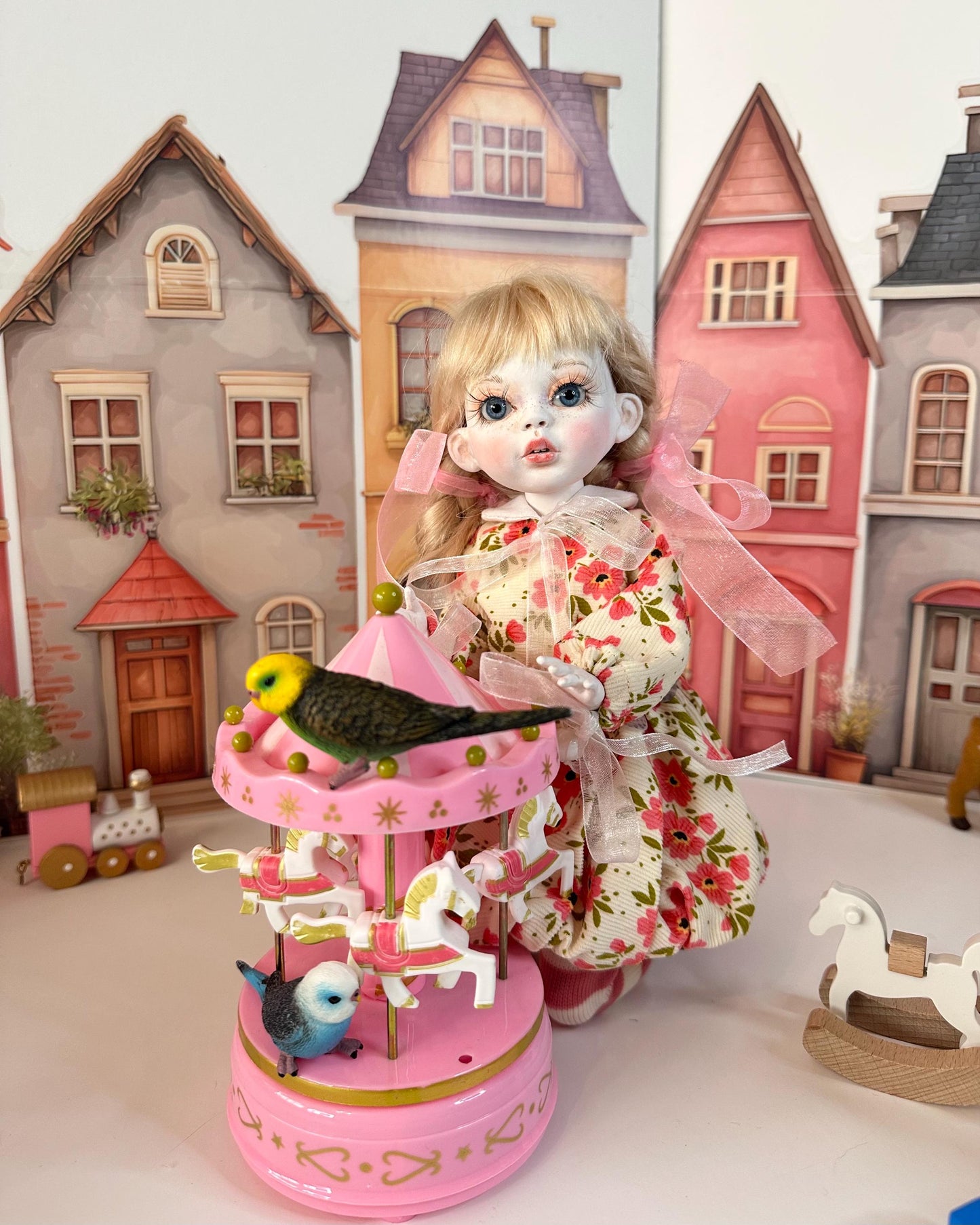 Rosie — The Little Berry Garden Doll 🍓 | OOAK BJD Doll | Handmade Ball Jointed Collectible - One of a Kind by Olga Uvarova
