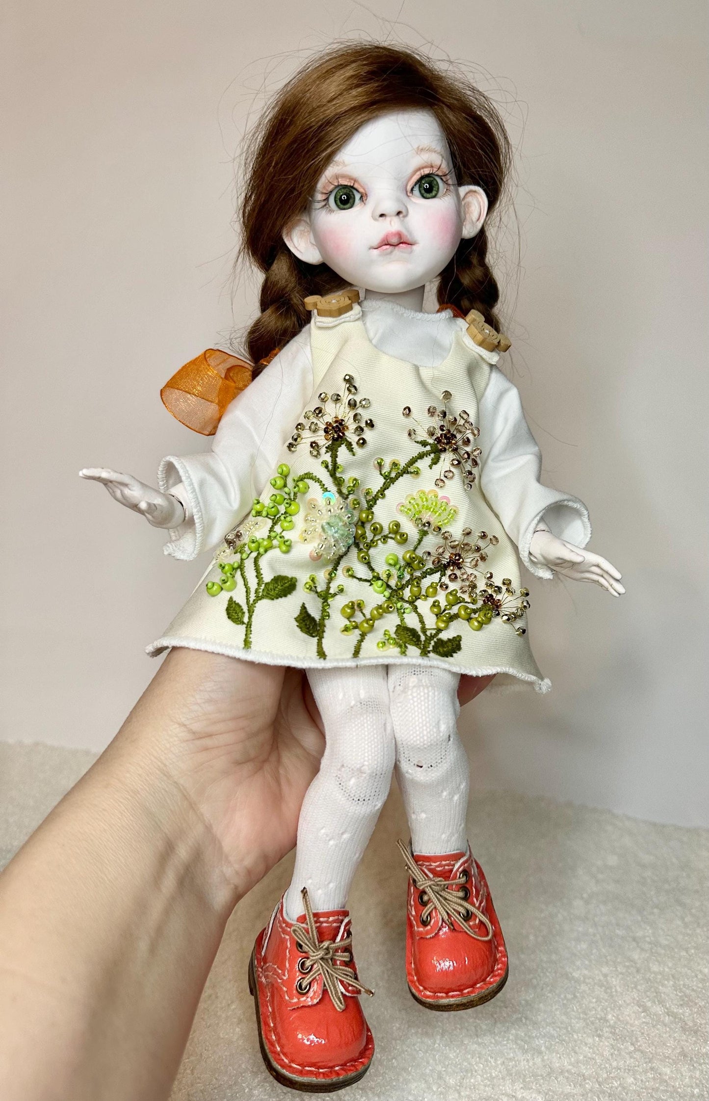 Willow — The Little Autumn Garden Doll 🍂 | OOAK BJD Doll | Handmade Ball Jointed Collectible