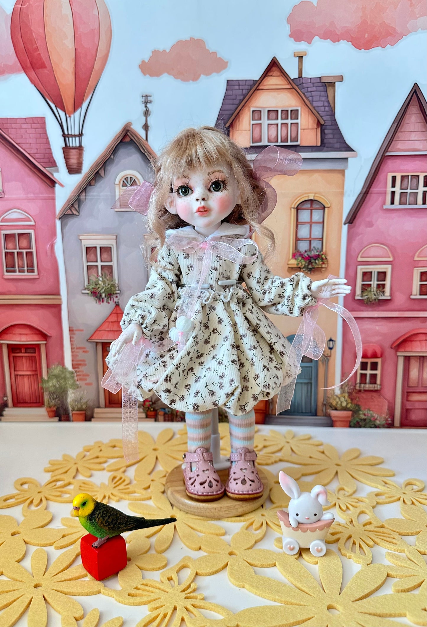 Lilia Pink Ribbon Doll