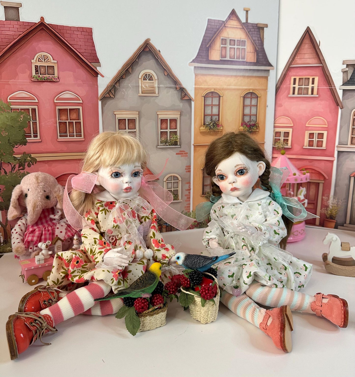 Rosie — The Little Berry Garden Doll 🍓 | OOAK BJD Doll | Handmade Ball Jointed Collectible - One of a Kind by Olga Uvarova