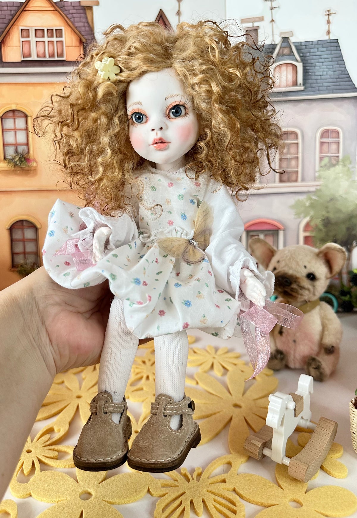 Maisie one-of-a-kind cold porcelain BJD art doll by Olga Uvarova — product image 2