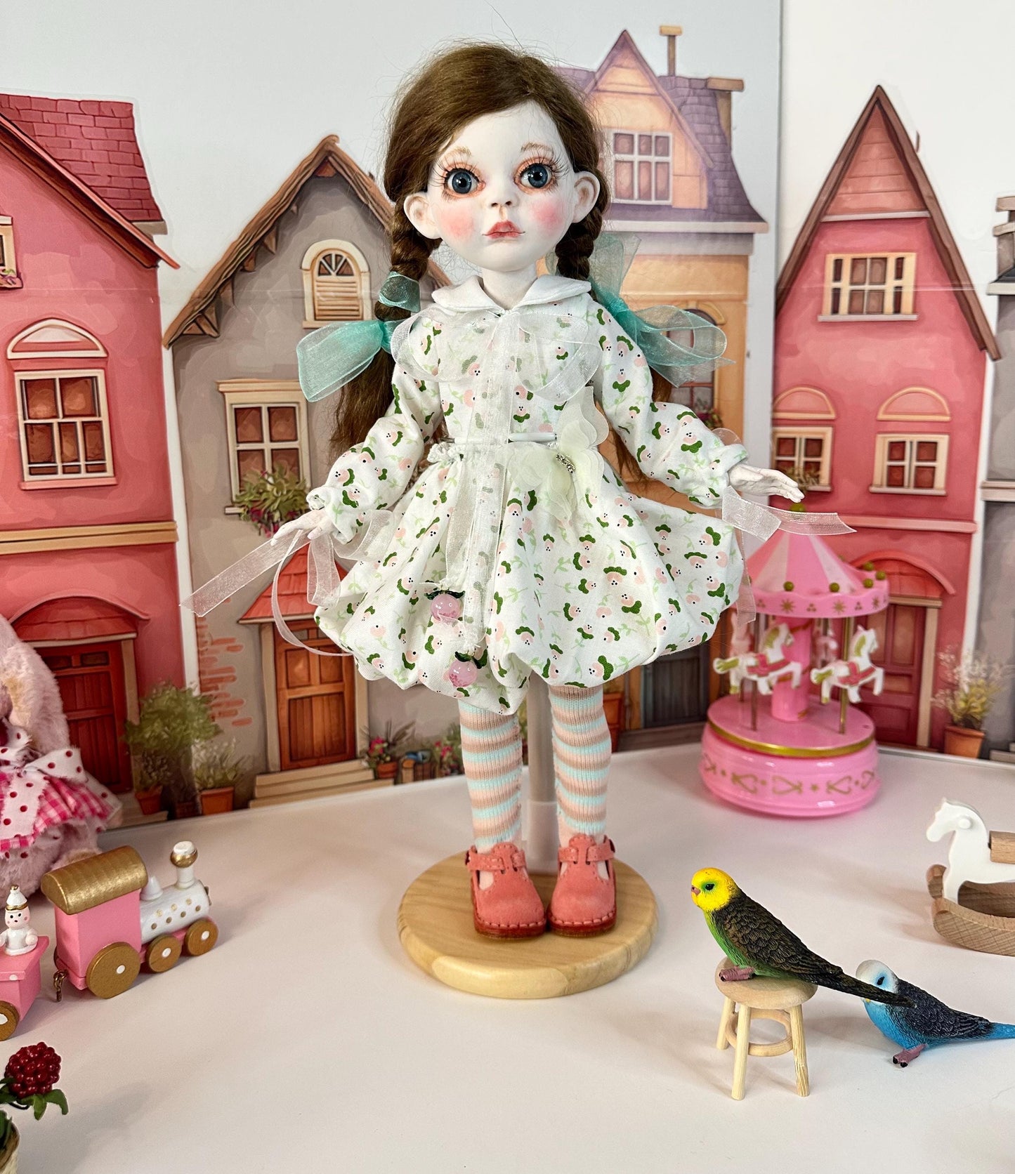 Lily — The Little Spring Town Doll 🌸 | OOAK BJD Doll | Handmade Ball Jointed Collectible