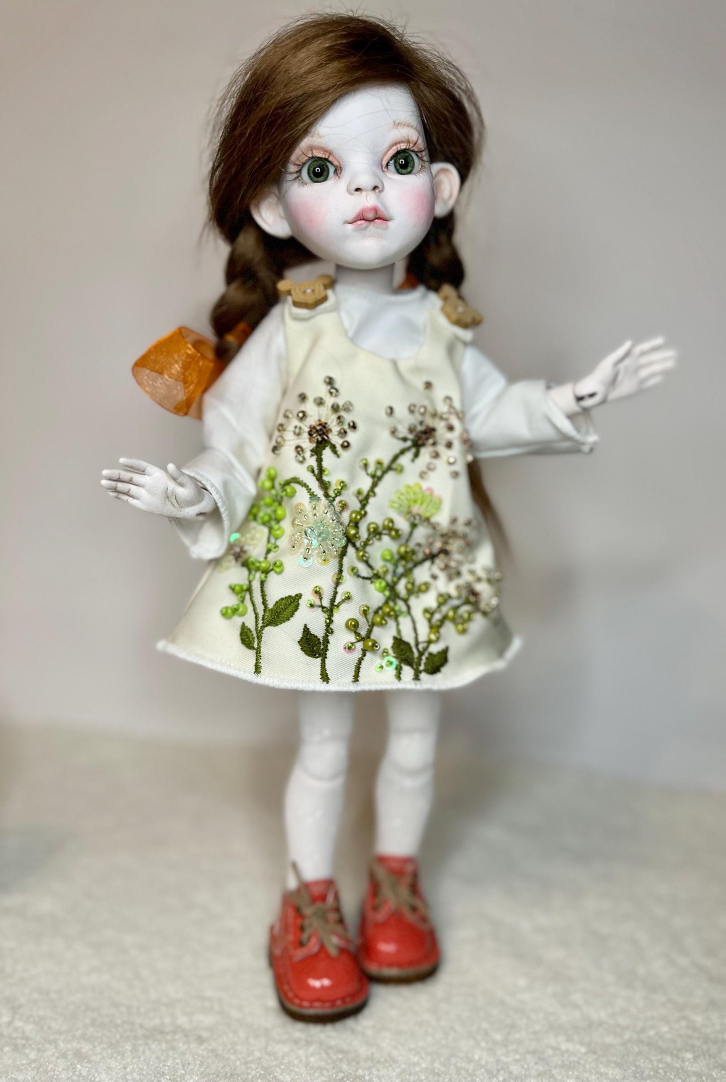 Willow — The Little Autumn Garden Doll 🍂 | OOAK BJD Doll | Handmade Ball Jointed Collectible