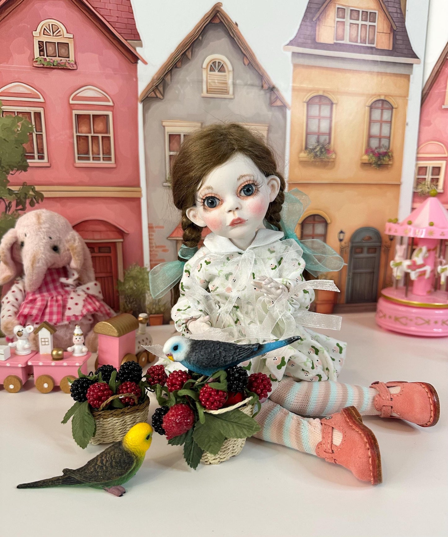 Lily — The Little Spring Town Doll 🌸 | OOAK BJD Doll | Handmade Ball Jointed Collectible